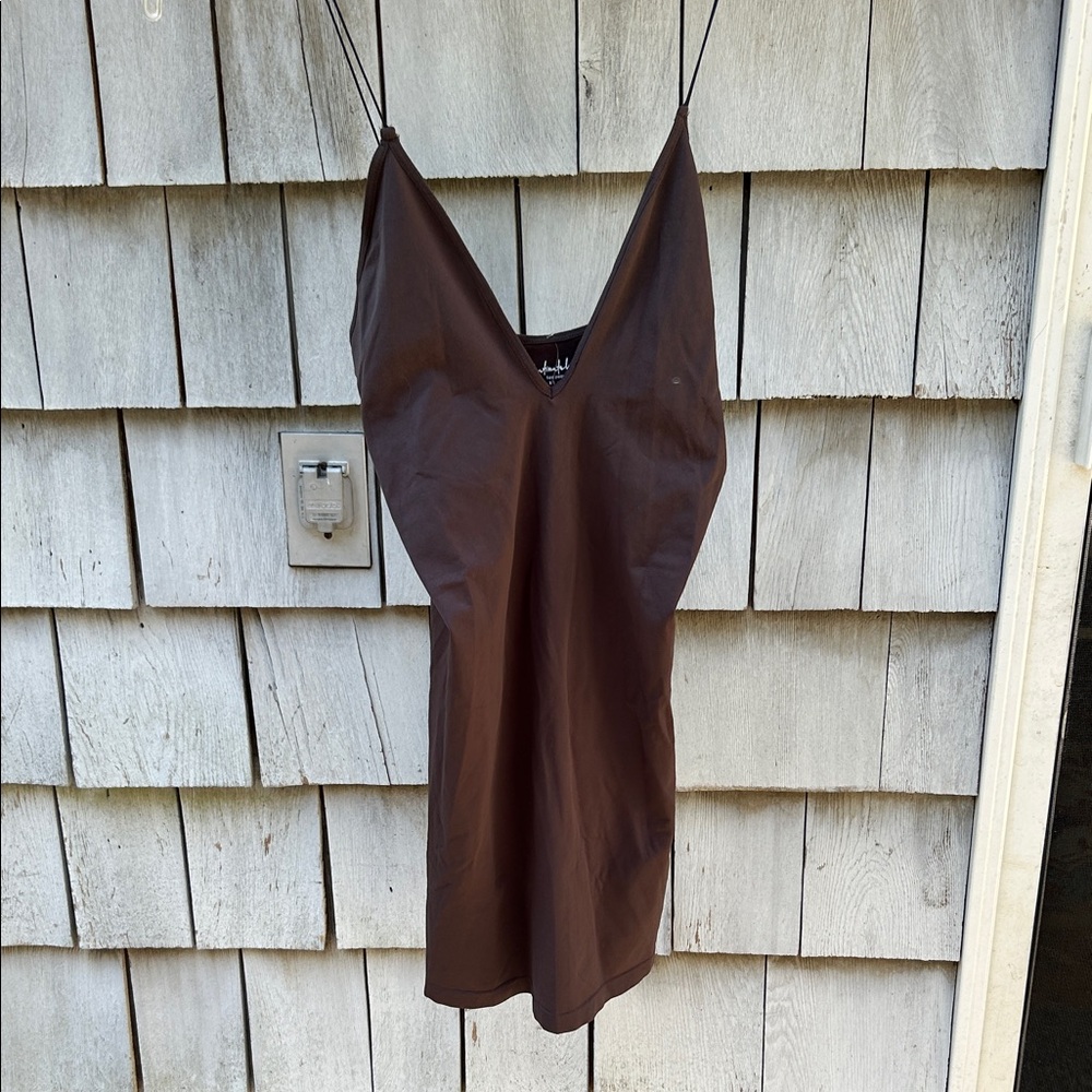 Elegant Brown Spaghetti Strap Top